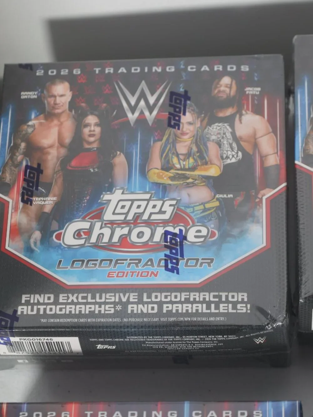 Lot of 2 2026 WWE Topps Chrome Logofractor & 2 Regular Wrestlemania 42 Exclusive